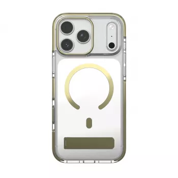 Zagg Santa Cruz Snap Metallic skal med ställ för iPhone 18 Pro Max / 17 Pro Max, guld