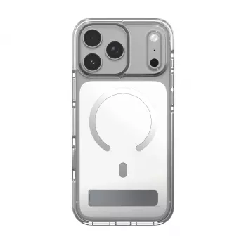 Zagg Santa Cruz Snap Metallic skal med ställ för iPhone 18 Pro Max / 17 Pro Max, silver