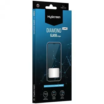 MyScreen Diamond Glass Lite Edge Full Glue skärmskyddsglas för Apple iPhone 16, svart