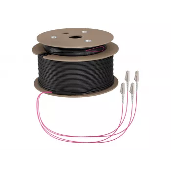 EFB fiberoptisk huvudkabel OM4, 4 fibrer, LC-LC, 130 m, LSZH