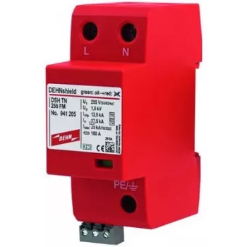 DEHN DEHNshield DSH TN 255 FM kombinationsavledare typ 1+2 för 1-fasiga TN-system (941205)