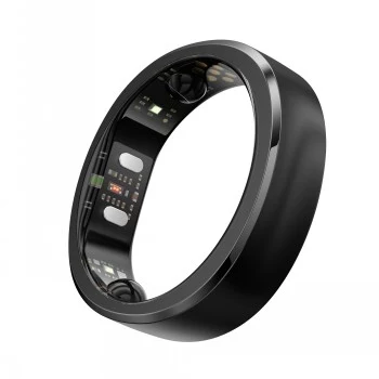 RingConn Smart Ring Gen3 för damer och herrar – mattsvart, storlek 12
