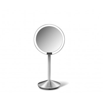 simplehuman Folding mirror with sensor, 12 cm, rechargeable, brushed stainless steel