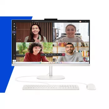 HP OmniStudio 27-cw0470ng 27 inch FHD allt-i-ett-dator - AMD Ryzen AI 7 445, 16GB RAM, 512GB SSD, Windows 11 Home (DE), vit