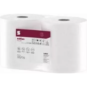 satino by wepa HiLine rengöringsrulle, 2-lagig, högvit, 525 m, 100 % återvunnen, ark 230 x 350 mm, 2-pack (315770)