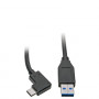 Eaton USB-C till USB-A-kabel, vinklad USB-C, USB 3.2 Gen 1, 0,91 m, svart