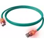 ZVK EasyLan Cat6a LED patchkabel RJ45, skärmad, 7,5 m, turkos