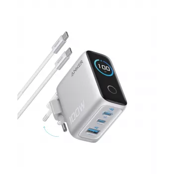 Anker laddare Display 2C1A 100W laddningsadapter - silver (B121BG41)
