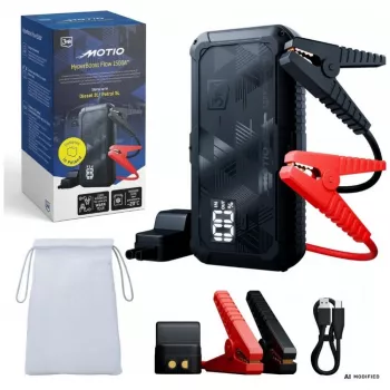 3mk Motio HyperBoost Flow 1500A starthjälp 10000 mAh med smart-startkablar och ljus
