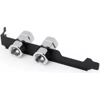 Alphacool ES PCIe-slotplåt 2x G1/4 IG och kabelgenomföring