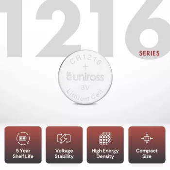 Uniross CR1216 3V litiumknappcell, SP5 (U5CR1216)