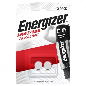 Energizer LR43 alkaliskt knappcellsbatteri, 2 st
