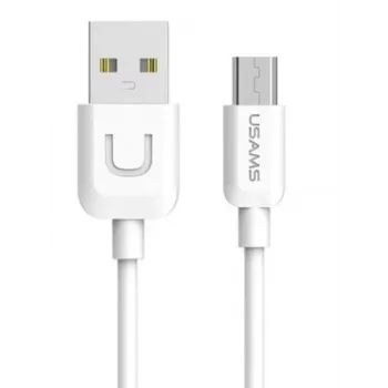 USAMS US-SJ098 U-Turn Micro-USB till USB-data- och snabbladdningskabel, 2 A, 1 m, vit