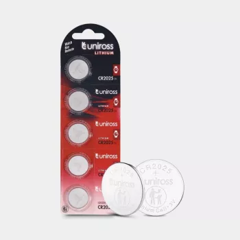 Uniross litium CR2025-knappcell, 5 st