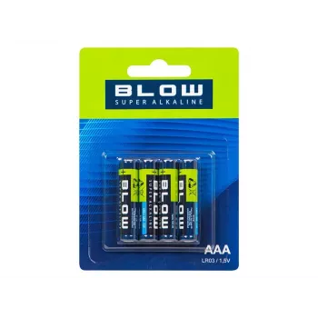 BLOW Super Alkaline batterier AAA LR3, 4 st. (blister)