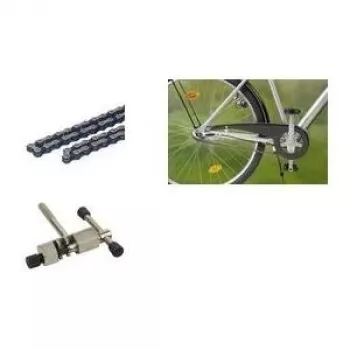 Fischer cykelkedja 1/2 inch x 1/8 inch, 112 länkar, för cyklar med navväxel