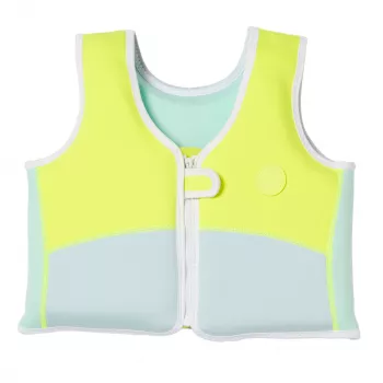 Sunnylife barnflytväst (3-6 år) – Aqua Neon