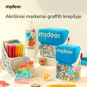 Mideer akrylfiltpennor i etui, 36 färger