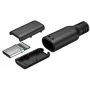 Goobay USB-C kontakt, lödversion, svart - 15 W, 3 A