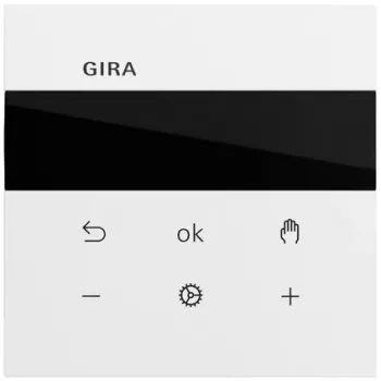 Gira S3000 rumstermostat med display, System 70, renvit (539370)