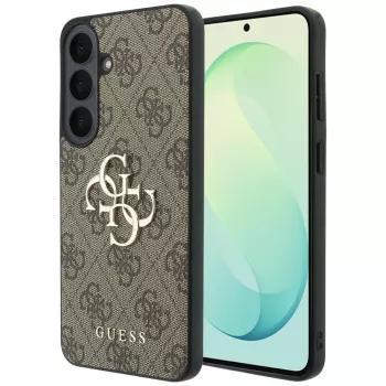 Guess Leather 4G Metal Logo skal för Samsung Galaxy S26 FE, brun
