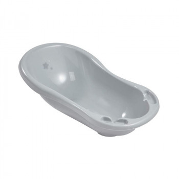 Keeeper babybadkar 84 cm med propp Maria Stars 84x49x29 cm grå