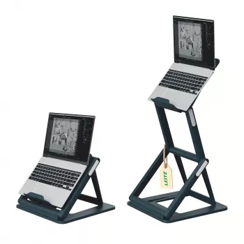 Leitz Ergo 2-i-1 sit-stand laptopställ, svart (65890089)