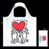 LOQI Keith Haring väska – Dancing Heart (reflekterande)