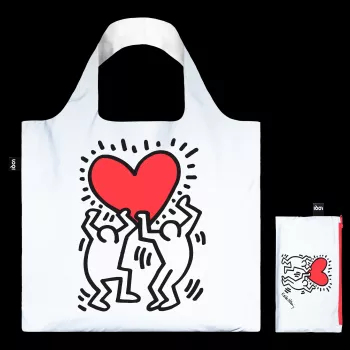 LOQI Keith Haring väska – Dancing Heart (reflekterande)