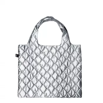 LOQI Metallic väska – silver Puffy
