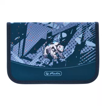 herlitz Tech Mech pennfodral, 31 delar i polyester, mått: (B)205 x (D)140 x (H)38 mm, 2 flikar