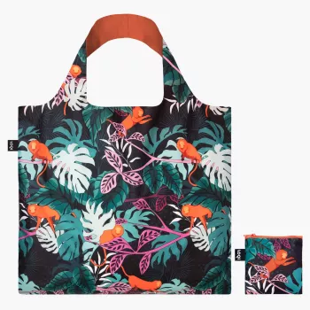 LOQI Glitter Power väska – Mata Monkey (Q_GP.MM.R)