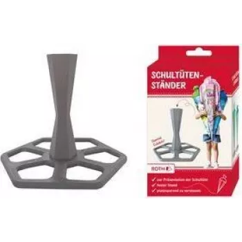ROTH skolstrutställ, av plast, grå för enstaka skolstrutar 700 och 850 mm, 3 delar
