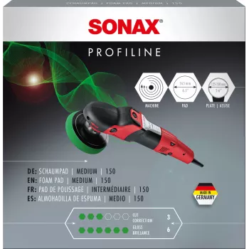 SONAX PROFILINE 150 skumputspad, medium, grön