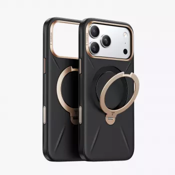 TORRAS Ostand Q3 VegSkin skal för iPhone 18 Pro / 17 Pro, MagSafe-kompatibel, svart