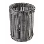 APS bestickkorg ECONOMIC, diameter: 120 mm, grå av polypropen, handflätad, höjd: 150 mm