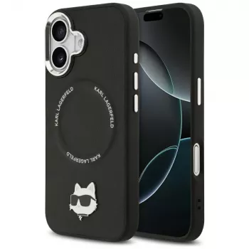 Skal Karl Lagerfeld Choupette Pin MagSafe för iPhone 17 svart
