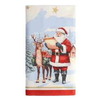 PAPSTAR bordsduk Dear Santa 37224 vit 120,0 x 180,0 cm