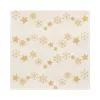 PAPSTAR ”Golden Snowflakes” juldservetter 330 x 330 mm, tryckt, 1/4 vik, 3-lagig