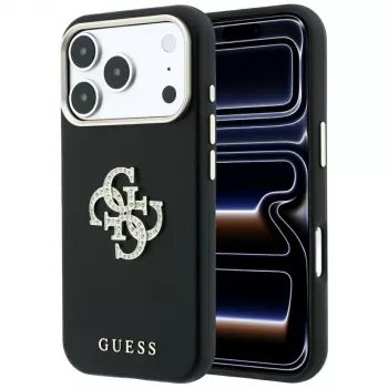 Guess Smooth & Big Strass Logo skal för iPhone 18 Pro Max / 17 Pro Max, svart