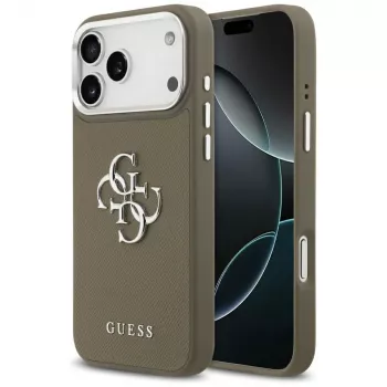 Guess Grained Big 4G Classic Logo - iPhone 17 Pro Max skal (brun)