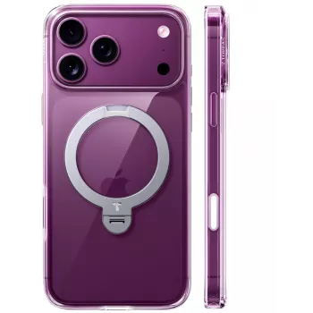 TORRAS Ostand Q3 Spin – skal för iPhone 18 Pro Max / 17 Pro Max, kompatibelt med MagSafe (transparent)