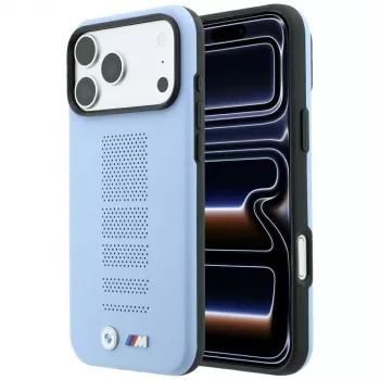 BMW M Blue Perfo Metal Logo MagSafe-skal för iPhone 18 Pro / 17 Pro, blå