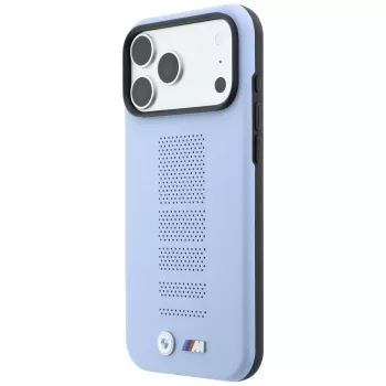 BMW M Blue Perfo Metal Logo MagSafe-skal för iPhone 18 Pro / 17 Pro, blå