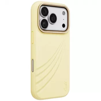 UNIQ Coehl Serina skal för iPhone 18 Pro / 17 Pro, magnetisk laddning, gul
