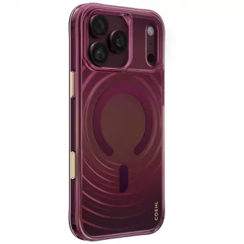 UNIQ Coehl Vela skal för iPhone 18 Pro Max / 17 Pro Max, magnetisk laddning, vinröd