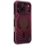 UNIQ Coehl Vela skal för iPhone 18 Pro / 17 Pro, magnetisk laddning, vinröd