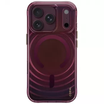 UNIQ Coehl Vela skal för iPhone 18 Pro / 17 Pro, magnetisk laddning, vinröd