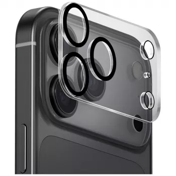 UNIQ Optix Clearshield Frameguard kameraobjektivsskyddsglas för iPhone 17 Pro Max, kristallklar, med applikator
