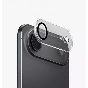 UNIQ Optix Clearshield Frameguard kameraobjektivsskyddsglas för iPhone Air, kristallklar, med applikator